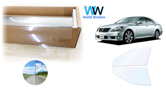 オーロラフィルム (ゴースト2ネオ89) 遮熱フィルム 透過率88.5% トヨタ クラウン (GRS180/GRS181/GRS182/GRS183/GRS184) カット済みカーフィルム フロントドアセット オーロラタイプ ゴーストタイプ ホログラフィック