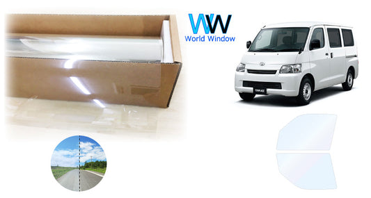 オーロラフィルム (ファインゴースト90) 遮熱フィルム 透過率90% トヨタ タウンエース バン (S402M / S412M) カット済みカーフィルム フロントドアセット オーロラタイプ ゴーストタイプ ホログラフィック