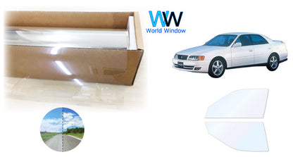 オーロラフィルム (ゴースト2ネオ89) 遮熱フィルム 透過率88.5% トヨタ チェイサー (100系 LX100/JZX100/JZX101/JZX105/GX100/GX105/SX100)カット済みカーフィルム フロントドアセット オーロラタイプ ゴーストタイプ ホログラフィック