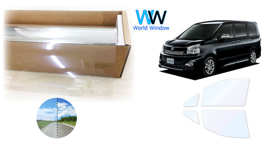 オーロラフィルム (ゴースト2ネオ89) 遮熱フィルム 透過率88.5% トヨタ ヴォクシー (VOXY) (ZRR70G/ZRR70W/ZRR75G/ZRR75W) カット済みカーフィルム フロントドアセット オーロラタイプ ゴーストタイプ ホログラフィック