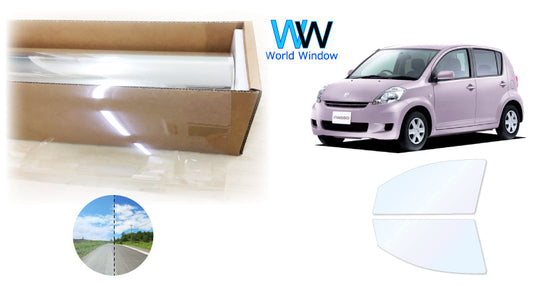 オーロラフィルム (ゴースト2ネオ89) 遮熱フィルム 透過率88.5% トヨタ パッソ (10系 KGC10/KGC1015/QNC10) カット済みカーフィルム フロントドアセット オーロラタイプ ゴーストタイプ ホログラフィック