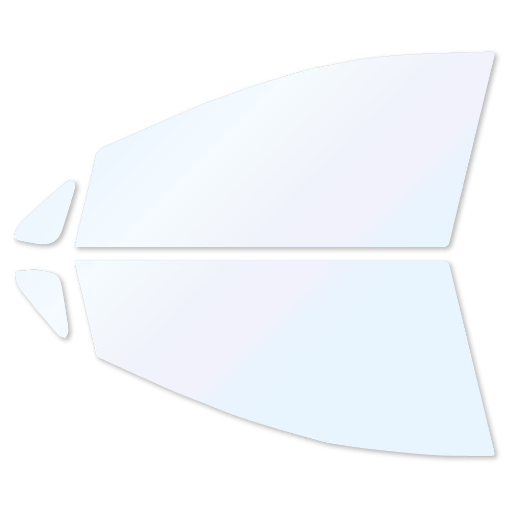 オーロラフィルム (ファインゴースト90) 遮熱フィルム 透過率90% トヨタ プリウス (NHW20)カット済みカーフィルム フロントドアセット オーロラタイプ ゴーストタイプ ホログラフィック