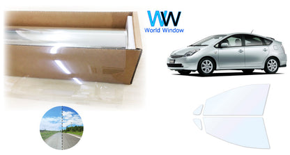 オーロラフィルム (ファインゴースト90) 遮熱フィルム 透過率90% トヨタ プリウス (NHW20)カット済みカーフィルム フロントドアセット オーロラタイプ ゴーストタイプ ホログラフィック