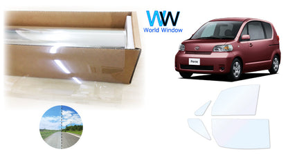 オーロラフィルム (ファインゴースト90) 遮熱フィルム 透過率90% トヨタ ポルテ (10系 NNP10/NNP11/NNP15) カット済みカーフィルム フロントドアセット オーロラタイプ ゴーストタイプ ホログラフィック