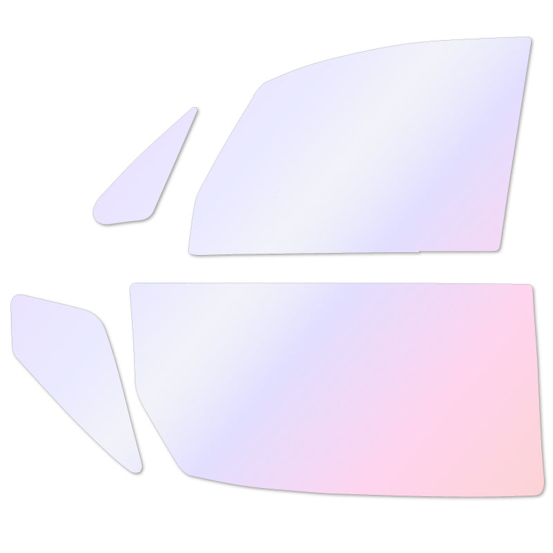 オーロラフィルム (グロウゴースト91) 遮熱フィルム 透過率90% トヨタ ポルテ (10系 NNP10/NNP11/NNP15) カット済みカーフィルム フロントドアセット オーロラタイプ ゴーストタイプ ホログラフィック カメレオンフィルム