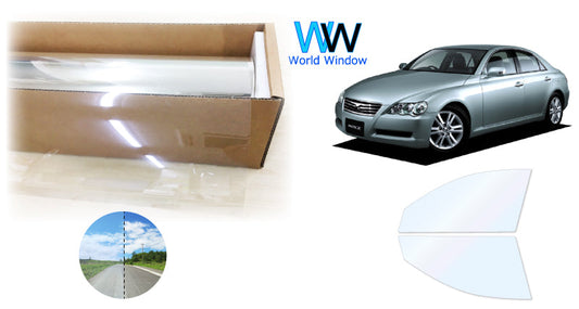 オーロラフィルム (ファインゴースト90) 遮熱フィルム 透過率90% トヨタ マークＸ (GRX120/GRX121/GRX125) カット済みカーフィルム フロントドアセット オーロラタイプ ゴーストタイプ ホログラフィック