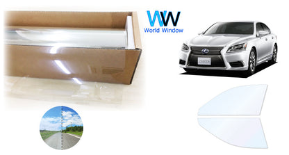 オーロラフィルム (ファインゴースト90) 遮熱フィルム 透過率90% トヨタ レクサスLS 標準 (USF40･45/UVF45) カット済みカーフィルム フロントドアセット オーロラタイプ ゴーストタイプ ホログラフィック