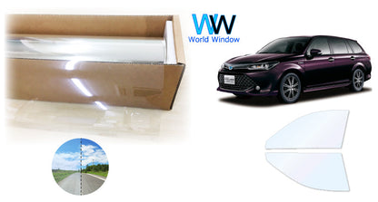 オーロラフィルム (ファインゴースト90) 遮熱フィルム 透過率90% トヨタ カローラフィールダー (E160系 NZE161G/NZE164G/ZRE162G/NKE165G/NRE161G) カット済みカーフィルム フロントドアセット オーロラタイプ ゴーストタイプ ホログラフィック