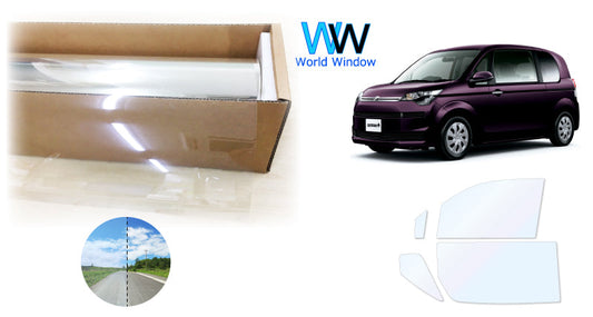 オーロラフィルム (ゴースト2ネオ89) 遮熱フィルム 透過率88.5% トヨタ スペイド NCP141/NCP145/NSP140/NSP141 カット済みカーフィルム フロントドアセット オーロラタイプ ゴーストタイプ ホログラフィック