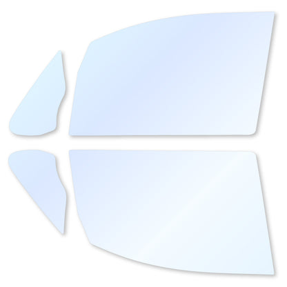 オーロラフィルム (アイスブルー91) 遮熱フィルム 透過率90.5% トヨタ エスクァイア (ESQUIRE) ハイブリッド (ZRR80G/ZRR85G/ZRR80W/ZRR85W/ZWR80G) カット済みカーフィルム フロントドアセット オーロラタイプ ゴーストタイプ ホログラフィック