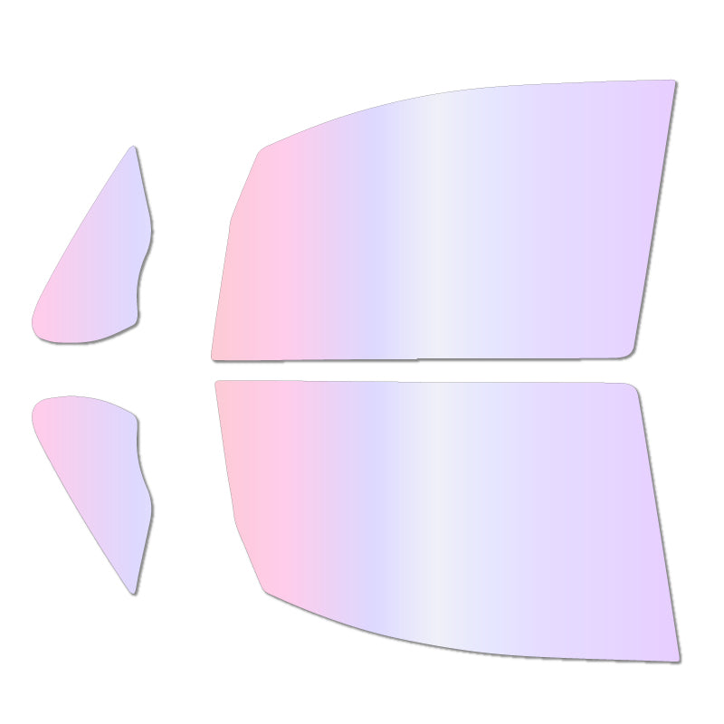 オーロラフィルム (グロウゴースト91) 遮熱フィルム 透過率90% トヨタ エスクァイア (ESQUIRE) ハイブリッド (ZRR80G/ZRR85G/ZRR80W/ZRR85W/ZWR80G) カット済みカーフィルム フロントドアセット オーロラタイプ ゴーストタイプ ホログラフィック カメレオンフィルム