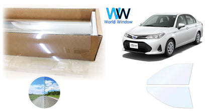 オーロラフィルム (ファインゴースト90) 遮熱フィルム 透過率90% トヨタ カローラアクシオ (NZE161/164/ZRE160/165/NKE165(ハイブリッド)) カット済みカーフィルム フロントドアセット オーロラタイプ ゴーストタイプ ホログラフィック