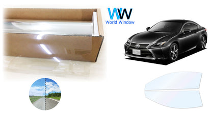 オーロラフィルム (ファインゴースト90) 遮熱フィルム 透過率90% トヨタ レクサス RC (AVC10/GSC10)カット済みカーフィルム フロントドアセット オーロラタイプ ゴーストタイプ ホログラフィック