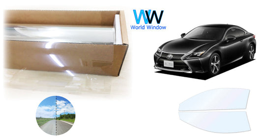 オーロラフィルム (ファインゴースト90) 遮熱フィルム 透過率90% トヨタ レクサス RC (AVC10/GSC10)カット済みカーフィルム フロントドアセット オーロラタイプ ゴーストタイプ ホログラフィック