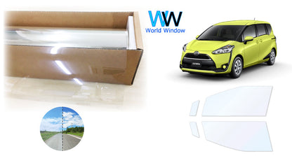 オーロラフィルム (ゴースト2ネオ89) 遮熱フィルム 透過率88.5% トヨタ シエンタ (NHP170G/NSP170G/NSP172G/NCP175G)  カット済みカーフィルム フロントドアセット オーロラタイプ ゴーストタイプ ホログラフィック