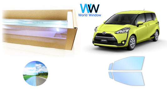 オーロラフィルム (ピュアゴースト88) 遮熱フィルム 透過率88％ トヨタ シエンタ (170系 NHP170G/NSP170G/NSP172G/NCP175G) カット済みカーフィルム フロントドアセット オーロラタイプ ゴーストタイプ ホログラフィック カメレオンフィルム