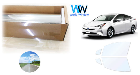 オーロラフィルム (ファインゴースト90) 遮熱フィルム 透過率90% トヨタ シエンタ (NHP170G/NSP170G/NSP172G/NCP175G) カット済みカーフィルム フロントドアセット オーロラタイプ ゴーストタイプ ホログラフィック