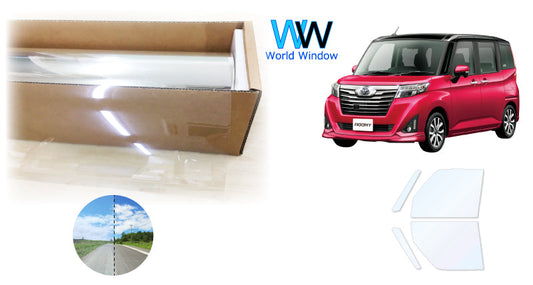 オーロラフィルム (ファインゴースト90) 遮熱フィルム 透過率90% トヨタ ルーミー/ルーミーカスタム  (M900A/M910A) カット済みカーフィルム フロントドアセット オーロラタイプ ゴーストタイプ ホログラフィック