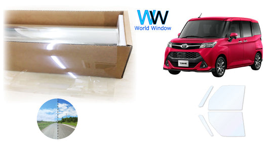 オーロラフィルム (ファインゴースト90) 遮熱フィルム 透過率90% トヨタ タンク (M900A/M910A) カット済みカーフィルム フロントドアセット オーロラタイプ ゴーストタイプ ホログラフィック