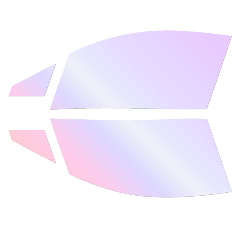 オーロラフィルム (グロウゴースト91) 遮熱フィルム 透過率90％ トヨタ C-HR (ZYX10/ZYX11/NGX10/NGX50) カット済みカーフィルム フロントドアセット オーロラタイプ ゴーストタイプ ホログラフィック カメレオンフィルム