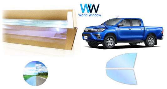 オーロラフィルム (ピュアゴースト88) 遮熱フィルム 透過率88％ トヨタ ハイラックス/ハイラックストラック (GUN125) カット済みカーフィルム フロントドアセット オーロラタイプ ゴーストタイプ ホログラフィック カメレオンフィルム
