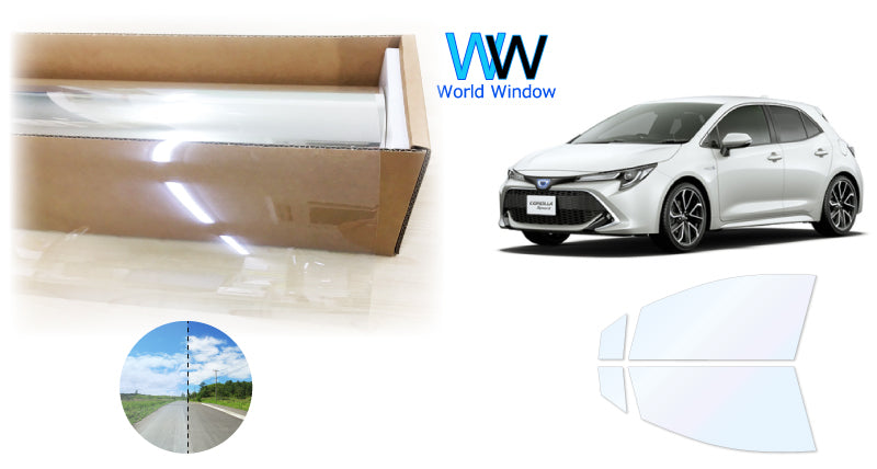 オーロラフィルム (ゴースト2ネオ89) 遮熱フィルム 透過率88.5% トヨタ カローラスポーツ (E210系 NRE210H/NRE214H/ZWE211H/ZWE213H) カット済みカーフィルム フロントドアセット オーロラタイプ ゴーストタイプ ホログラフィック