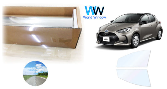 オーロラフィルム (ファインゴースト90) 遮熱フィルム 透過率90% トヨタ YARIS ヤリス (MXPA10/MXPA15/MXPH10/MXPH15/KSP210)  カット済みカーフィルム フロントドアセット オーロラタイプ ゴーストタイプ ホログラフィック