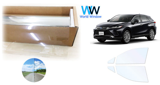 オーロラフィルム (ゴースト2ネオ89) 遮熱フィルム 透過率88.5% トヨタ ハリアー/ハリアーハイブリッド (80系 MXUA80/MXUA85/AXUH80/AXUH85) カット済みカーフィルム フロントドアセット オーロラタイプ ゴーストタイプ ホログラフィック