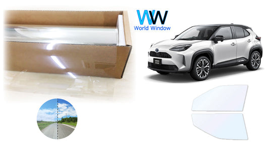 オーロラフィルム (ファインゴースト90) 遮熱フィルム 透過率90% トヨタ ヤリスクロス (YARIS CROSS) (MXPB10/MXPB15/MXPJ10/MXPJ15) カット済みカーフィルム フロントドアセット オーロラタイプ ゴーストタイプ ホログラフィック