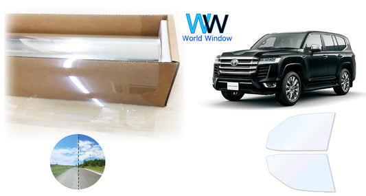 オーロラフィルム (ファインゴースト90) 遮熱フィルム 透過率90% トヨタ ランドクルーザー (ランクル) (300系 FJA300W/FJA300W) カット済みカーフィルム フロントドアセット オーロラタイプ ゴーストタイプ ホログラフィック