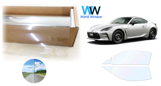オーロラフィルム (ファインゴースト90) 遮熱フィルム 透過率90% トヨタ GR86 (ZN8) カット済みカーフィルム フロントドアセット オーロラタイプ ゴーストタイプ ホログラフィック