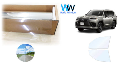 オーロラフィルム (ゴースト2ネオ89) 遮熱フィルム 透過率88.5% トヨタ レクサスLX (VJA310W) カット済みカーフィルム フロントドアセット オーロラタイプ ゴーストタイプ ホログラフィック