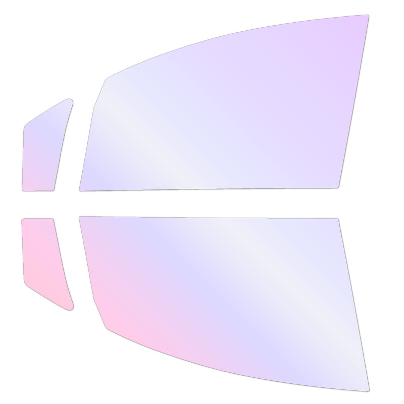 オーロラフィルム (グロウゴースト91) 遮熱フィルム 透過率90% トヨタ シエンタ (MXPC10G/MXPL10G/MXPL15G) カット済みカーフィルム フロントドアセット オーロラタイプ ゴーストタイプ ホログラフィック カメレオンフィルム