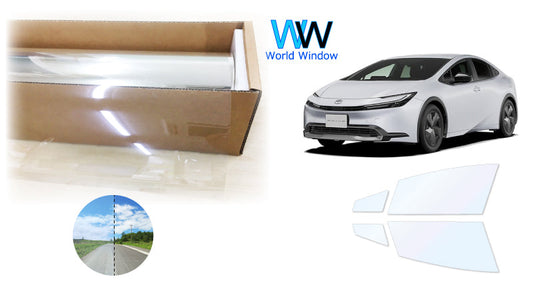 オーロラフィルム (ゴースト2ネオ89) 遮熱フィルム 透過率88.5% トヨタ プリウス (60系 ZVW60/ZVW65/MXWH60/MXWH65) カット済みカーフィルム フロントドアセット オーロラタイプ ゴーストタイプ ホログラフィック