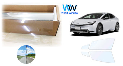 オーロラフィルム (ファインゴースト90) 遮熱フィルム 透過率90% トヨタ プリウス (60系 ZVW60/ZVW65/MXWH60/MXWH65) カット済みカーフィルム フロントドアセット オーロラタイプ ゴーストタイプ ホログラフィック