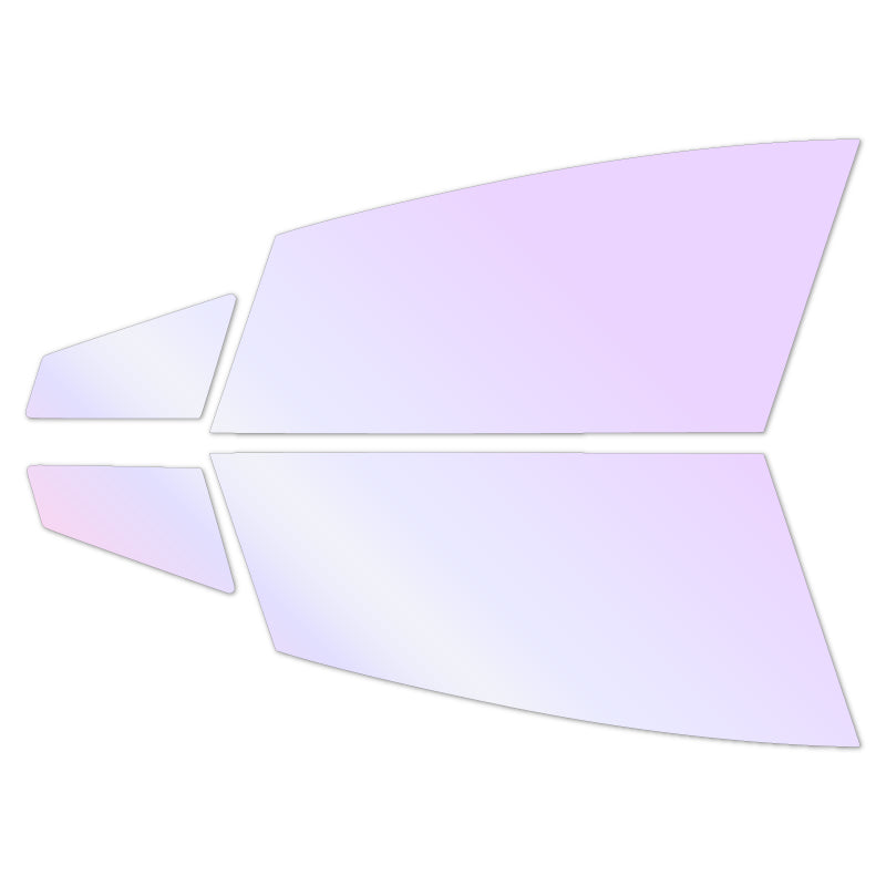 オーロラフィルム (グロウゴースト91) 遮熱フィルム 透過率90% トヨタ プリウス (60系 ZVW60/ZVW65/MXWH60/MXWH65) カット済みカーフィルム フロントドアセット オーロラタイプ ゴーストタイプ ホログラフィック カメレオンフィルム