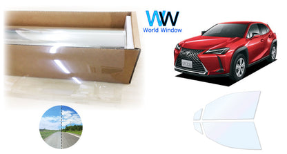 オーロラフィルム (ファインゴースト90) 遮熱フィルム 透過率90% トヨタ レクサス UX (MZAA10/MZAH10/MZAH15/KMA10) カット済みカーフィルム フロントドアセット オーロラタイプ ゴーストタイプ ホログラフィック