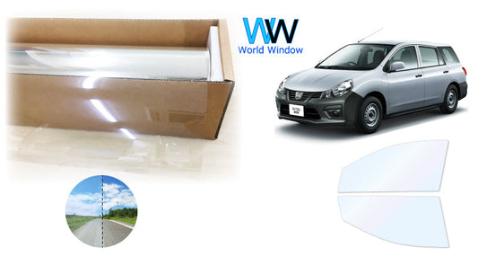 オーロラフィルム (ファインゴースト90) 遮熱フィルム 透過率90% ニッサン ADバン/ADエキスパート  (VY12/VJY12/VAY12/VZNY12) カット済みカーフィルム フロントドアセット オーロラタイプ ゴーストタイプ ホログラフィック