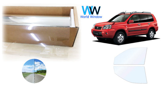 オーロラフィルム (ファインゴースト90) 遮熱フィルム 透過率90% ニッサン エクストレイル (T30/PNT30/NT30)  カット済みカーフィルム フロントドアセット オーロラタイプ ゴーストタイプ ホログラフィック