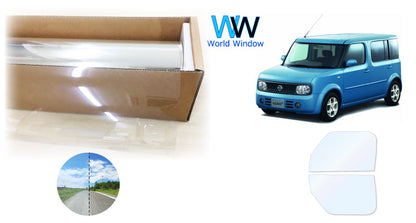 オーロラフィルム (ファインゴースト90) 遮熱フィルム 透過率90% ニッサン キューブキュービック (BGZ11/YGZ11/YGNZ11) カット済みカーフィルム フロントドアセット オーロラタイプ ゴーストタイプ ホログラフィック