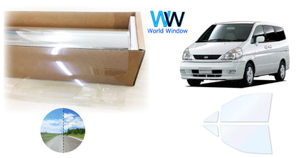 オーロラフィルム (ゴースト2ネオ89) 遮熱フィルム 透過率88.5% ニッサン セレナ (VNC24/VC24/PNC24/PC24/TNC24/TC24/RC24) カット済みカーフィルム フロントドアセット オーロラタイプ ゴーストタイプ ホログラフィック