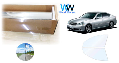 オーロラフィルム (ゴースト2ネオ89) 遮熱フィルム 透過率88.5% ニッサン フーガ (Y50/GY50/PY50/PNY50)  カット済みカーフィルム フロントドアセット オーロラタイプ ゴーストタイプ ホログラフィック