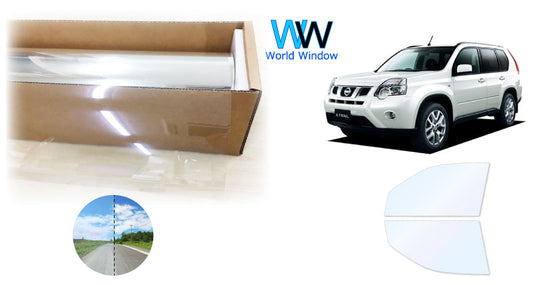 オーロラフィルム (ゴースト2ネオ89) 遮熱フィルム 透過率88.5% ニッサン エクストレイル (NT31/DNT31/T31/TNT31) カット済みカーフィルム フロントドアセット オーロラタイプ ゴーストタイプ ホログラフィック