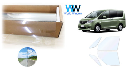 オーロラフィルム (ゴースト2ネオ89) 遮熱フィルム 透過率88.5% ニッサン セレナワゴン (C26/FNC26/HFC26/NC26/FC26/HC26) カット済みカーフィルム フロントドアセット オーロラタイプ ゴーストタイプ ホログラフィック