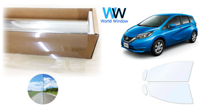 オーロラフィルム (ゴースト2ネオ89) 遮熱フィルム 透過率88.5%  ニッサン ノート (NOTE) (E12/HE12/NE12) カット済みカーフィルム フロントドアセット オーロラタイプ ゴーストタイプ ホログラフィック