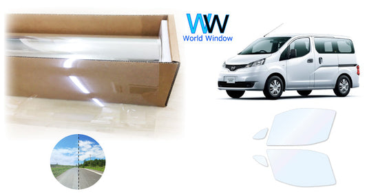 オーロラフィルム (ゴースト2ネオ89) 遮熱フィルム 透過率88.5%  ニッサン NV200 バネット (VM20/M20)  カット済みカーフィルム フロントドアセット オーロラタイプ ゴーストタイプ ホログラフィック