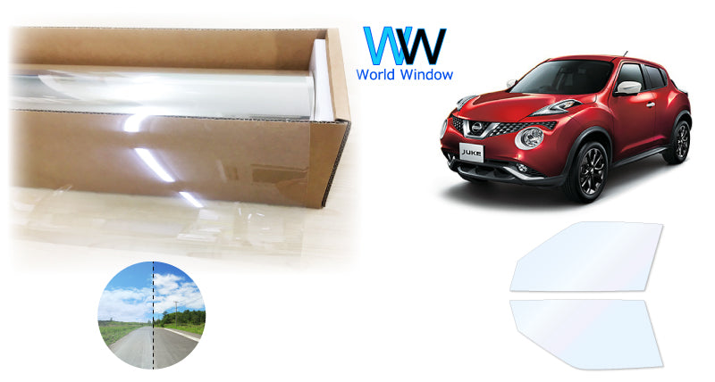 オーロラフィルム (ゴースト2ネオ89) 遮熱フィルム 透過率88.5%  ニッサン ジューク(JUKE) (YF15/NF15/F15)  カット済みカーフィルム フロントドアセット オーロラタイプ ゴーストタイプ ホログラフィック