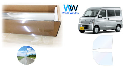 オーロラフィルム (ゴースト2ネオ89) 遮熱フィルム 透過率88.5% ニッサン NV100クリッパーバン (DR17V) カット済みカーフィルム フロントドアセット オーロラタイプ ゴーストタイプ ホログラフィック