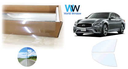 オーロラフィルム (ゴースト2ネオ89) 遮熱フィルム 透過率88.5% ニッサン フーガ (Y51) カット済みカーフィルム フロントドアセット オーロラタイプ ゴーストタイプ ホログラフィック