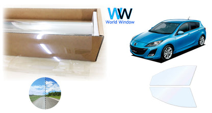 オーロラフィルム (ゴースト2ネオ89) 遮熱フィルム 透過率88.5%  マツダ アクセラスポーツ (BL3FW/BL5FW/BLEAW/BLEFW) カット済みカーフィルム フロントドアセット オーロラタイプ ゴーストタイプ ホログラフィック